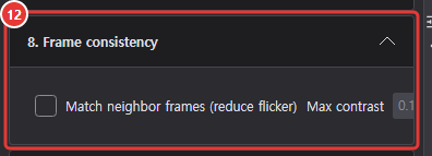 8. Frame consistency